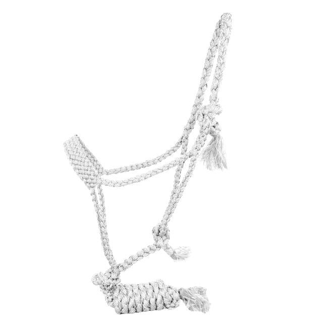 Showman Woven Nylon Mule Tape Halter With 8 ft Removable Lead