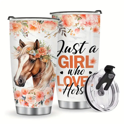 Stainless Steel Horse Print Insulated Cup