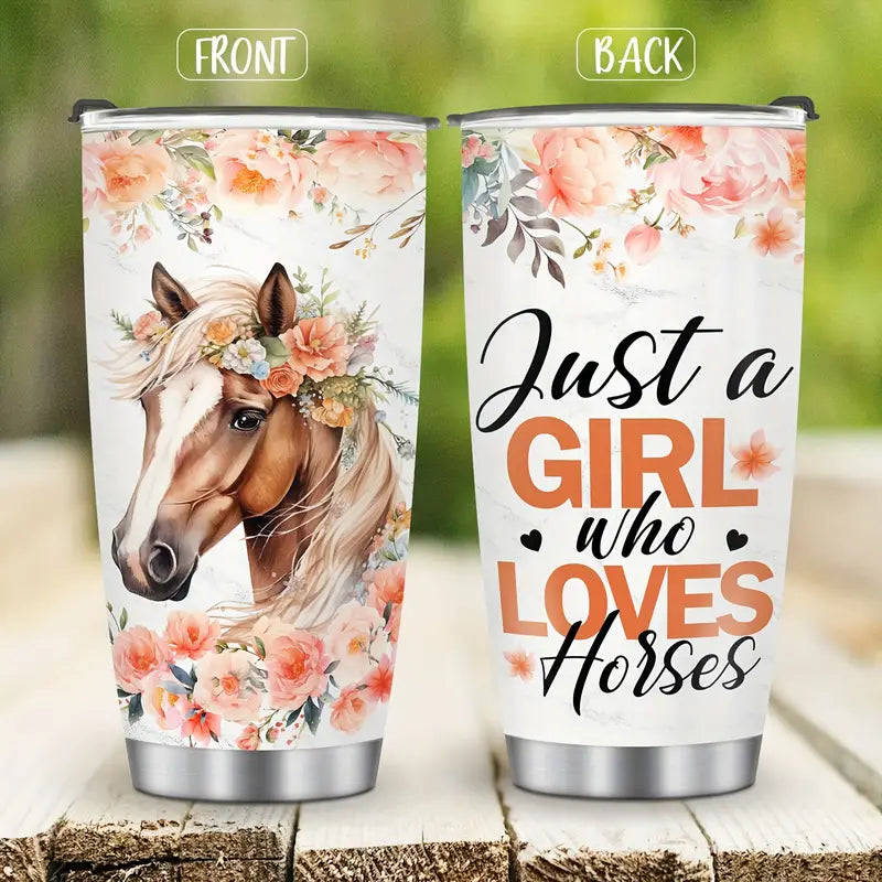 Stainless Steel Horse Print Insulated Cup