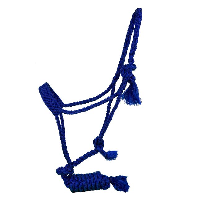 Showman Woven Nylon Mule Tape Halter With 8ft Removable Lead