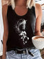 Horse Graphic Print Tank Top