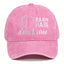 Horsey Ball Cap “Barn Hair Don't Care” Embroided Distressed Washed Ball Cap