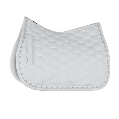 Horze Kaitlin Cooling All Purpose Saddle Pad with Flower Print - White