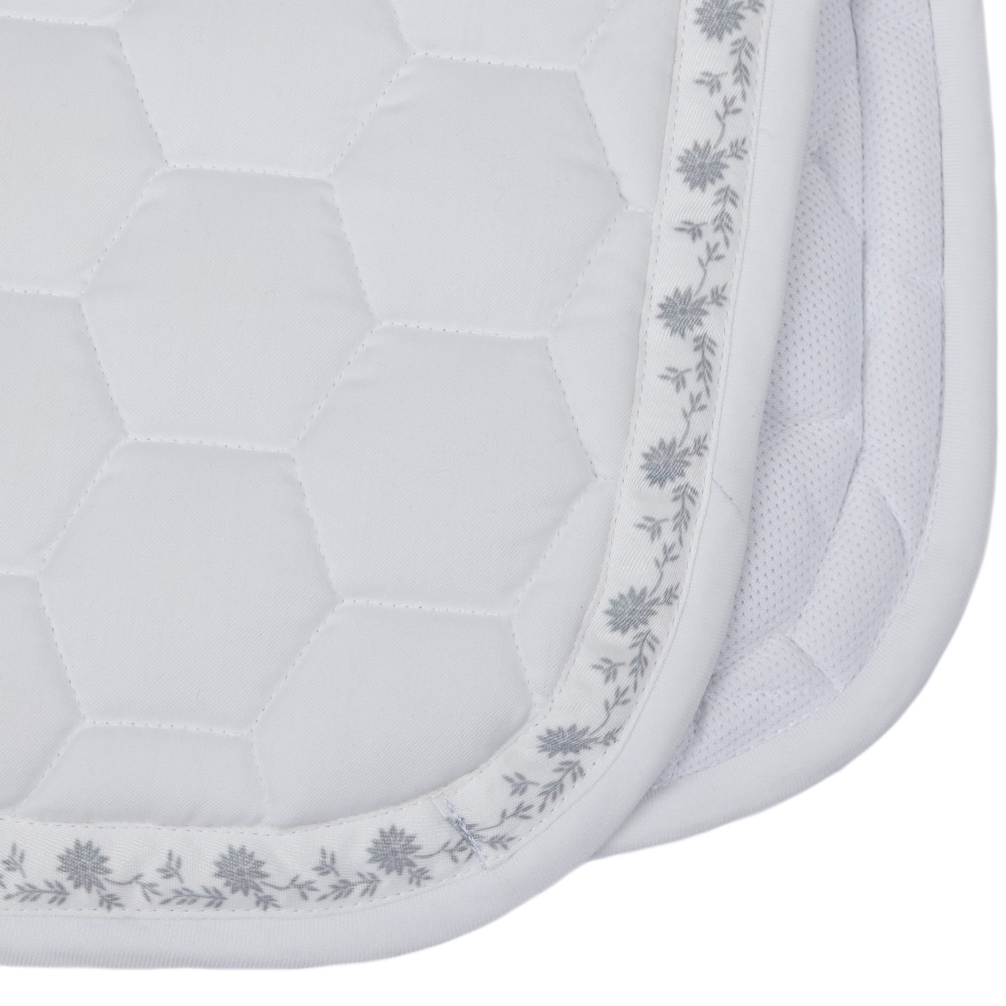 Horze Kaitlin Cooling All Purpose Saddle Pad with Flower Print - White