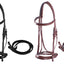 Versa Nylon Coated Synthetic English Flash Bridle and Reins