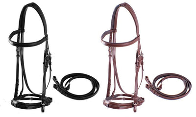 Versa Nylon Coated Synthetic English Flash Bridle and Reins