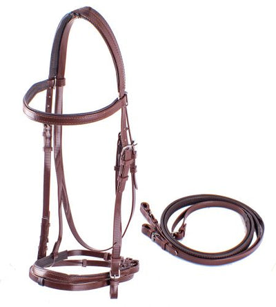 Versa Nylon Coated Synthetic English Flash Bridle and Reins