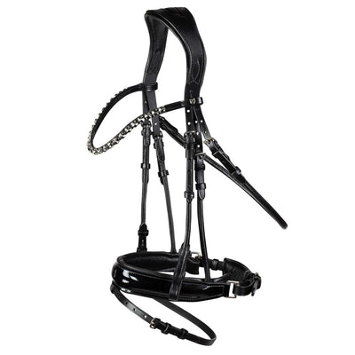 Horze Clermont Ergonomic Crystal Bridle - Black